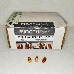 N.500 PALLE RAMATE FIOCCHI CAL 9 mm FPCP 123 grs
